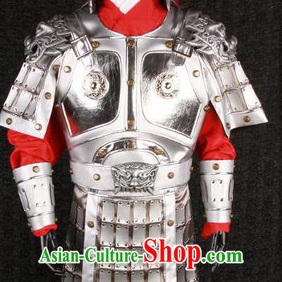 Chinese Traditional Qin Dynasty Warrior Costumes Ancient General Helmet and Armour for Men