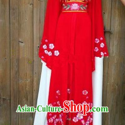 Chinese Traditional Beijing Opera Princess Costumes Ancient Nobility Lady Embroidered Red Dress for Women