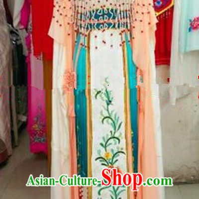 Chinese Traditional Beijing Opera Princess Costumes Ancient Nobility Lady Embroidered Orange Dress for Women