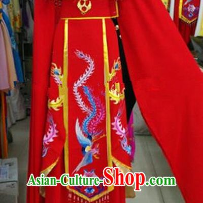 Chinese Traditional Beijing Opera Actress Imperial Consort Red Dress Ancient Palace Embroidered Costumes for Women