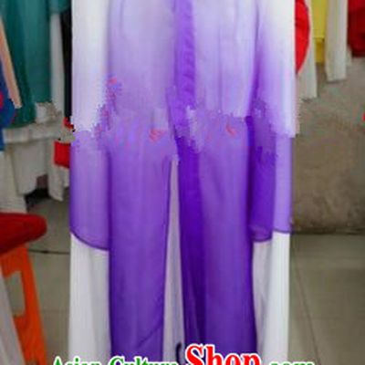 Chinese Traditional Beijing Opera Actress Purple Dress Ancient Court Maid Embroidered Costumes for Women