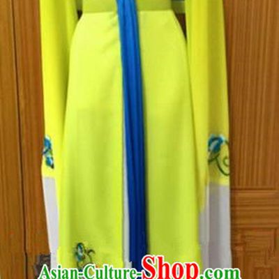 Chinese Traditional Peking Opera Peri Yellow Dress Ancient Nobility Lady Embroidered Costumes for Rich