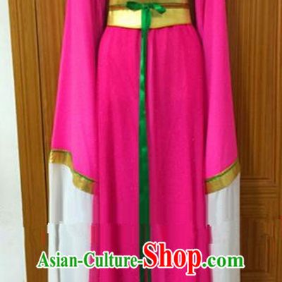 Chinese Traditional Peking Opera Peri Rosy Dress Ancient Maidservants Embroidered Costumes for Women