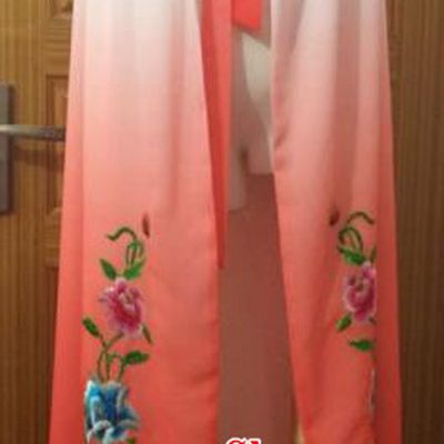 Chinese Traditional Peking Opera Embroidered Red Cloak Ancient Princess Cape Costumes for Women