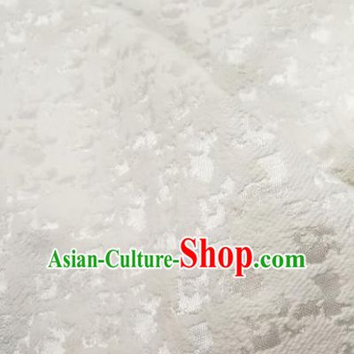 Chinese Royal Brocade Palace Pattern White Satin Traditional Silk Fabric Chinese Fabric Asian Material