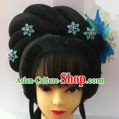 Chinese Traditional Ancient Beijing Opera Actress Princess Wig Sheath and Hairpins Hair Accessories for Women