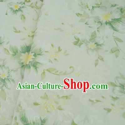 Chinese Royal Green Brocade Palace Style Traditional Pattern Design Silk Fabric Chinese Fabric Asian Material