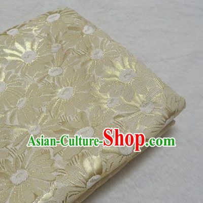 Chinese Royal Yellow Brocade Palace Traditional Silk Fabric Chinese Fabric Asian Material