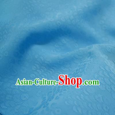 Chinese Royal Blue Brocade Palace Pattern Traditional Silk Fabric Chinese Fabric Asian Material