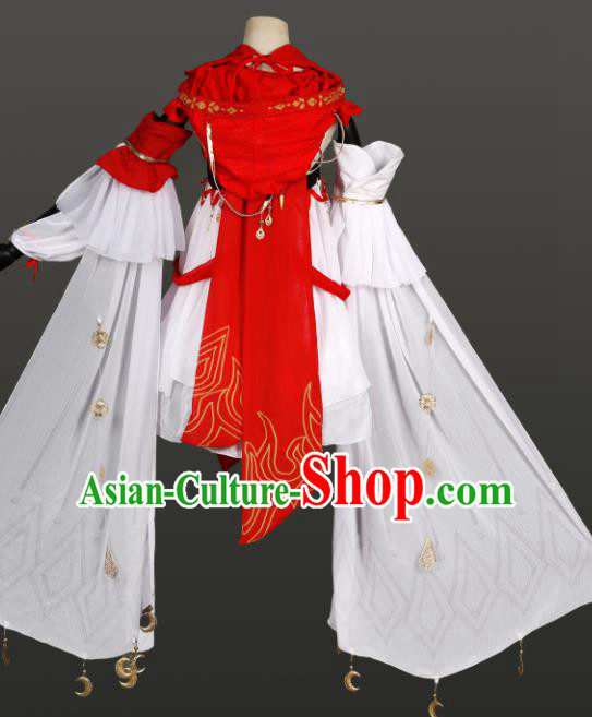 Ancient Chinese Cosplay Costume Chinese Shoes Traditional China Swordsman Clothing and Jewelry Accessories