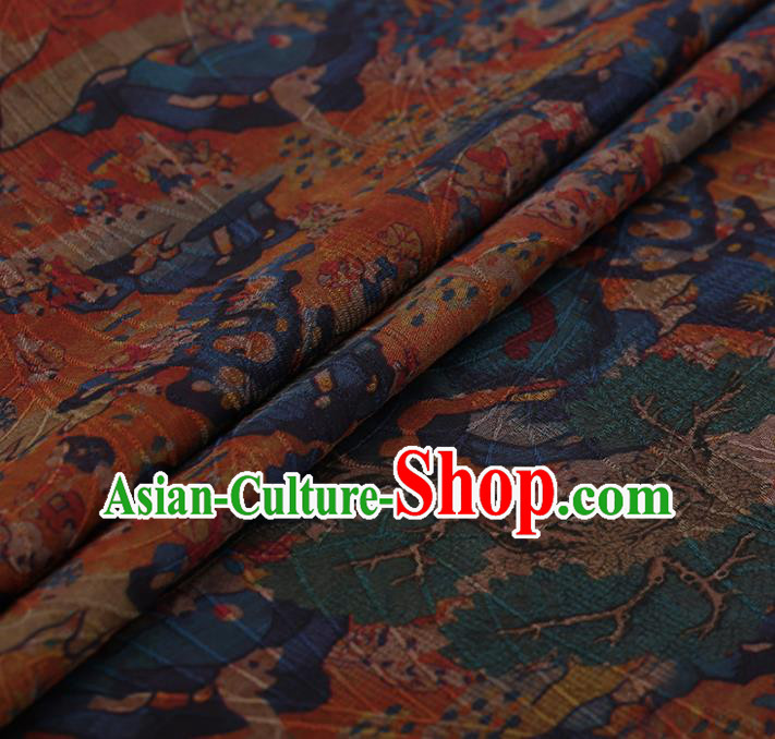 Chinese Traditional Silk Fabric Brocade Embroidered Fabric Dress Material Gambiered Canton Gauze Chinese Traditional Silk Fabric Brocade Embroidered Fabric Dress Material Gambiered Canton Gauze