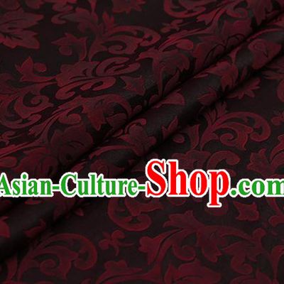 Chinese Classical Silk Fabric Traditional Red Pattern Satin Plain Cheongsam Drapery Gambiered Guangdong Gauze