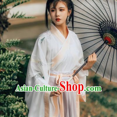Chinese Jin Dynasty Princess Costumes Ancient Noble Lady Embroidered Dresses for Women