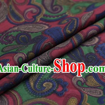Traditional Chinese Gambiered Guangdong Gauze Satin Plain Classical Pattern Cheongsam Silk Drapery