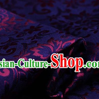 Traditional Chinese Purple Brocade Palace Pattern Satin Plain Cheongsam Silk Drapery