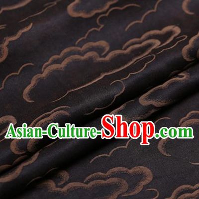 Chinese Traditional Brocade Fabric Palace Golden Clouds Pattern Satin Plain Cheongsam Silk Drapery