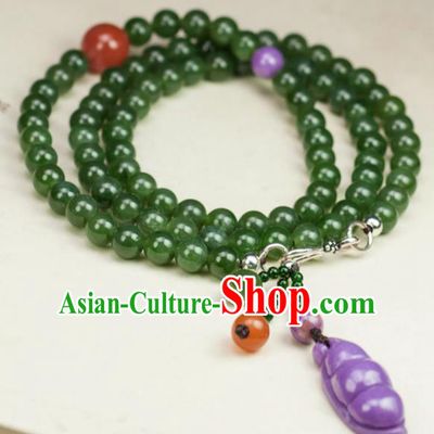 Chinese Traditional Jewelry Accessories Necklet Ancient Hanfu Jade Necklace for Women