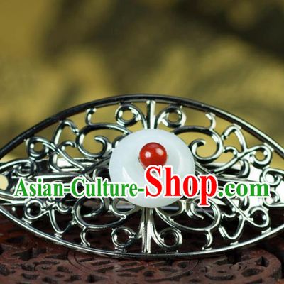 Chinese Traditional Hanfu Jade Hair Claw Hair Accessories Ancient Classical Hairpins for Women