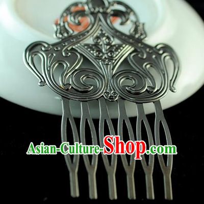 Chinese Traditional Hanfu Black Hair Comb Hair Accessories Ancient Classical Hairpins for Women
