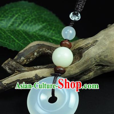 Chinese Traditional Jewelry Accessories Jade Craft Handmade Jadeite Pendant