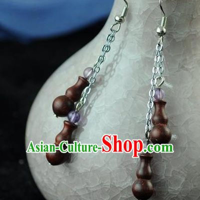 Chinese Traditional Jewelry Accessories Ancient Hanfu Wenge Earrings for Women