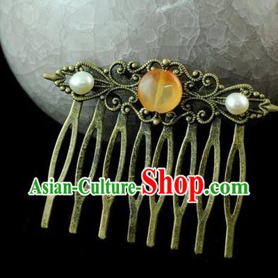 Chinese Traditional Hair Comb Hair Accessories Ancient Palace Classical Hairpins for Women