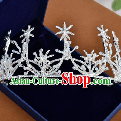 Handmade Bride Crystal Hair Accessories Wedding Royal Crown for Women