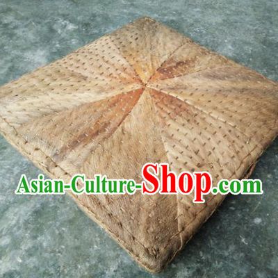 Chinese Traditional Handmade Craft Straw Braid Cattail Hassock Rush Cushion