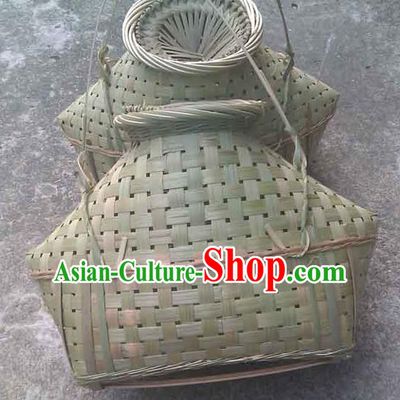 Chinese Traditional Handmade Straw Braid Craft Bamboo Weaving Creel