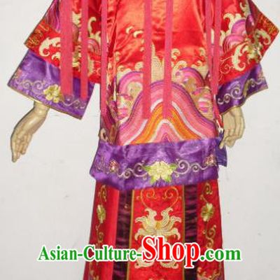 Chinese Traditional Xiuhe Suit Wedding Red Dresses Ancient Bride Embroidered Costumes for Women