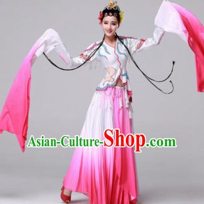 Traditional Chinese Yangko Dance Classical Dance Fan Dance Pink Costume for Women