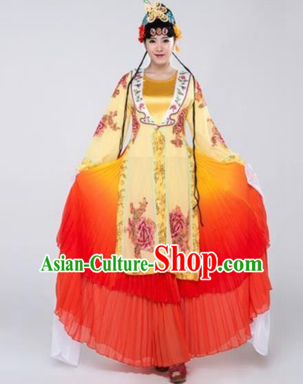 Traditional Chinese Fan Dance Folk Dance Costume Classical Yangko Dance Classical Dance Dress Traditional Chinese Fan Dance Folk Dance Costume Classical Yangko Dance Classical Dance Dress