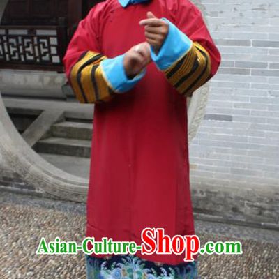 Chinese Traditional Ancient Qing Dynasty Court Eunuch Embroidered Costume for Men