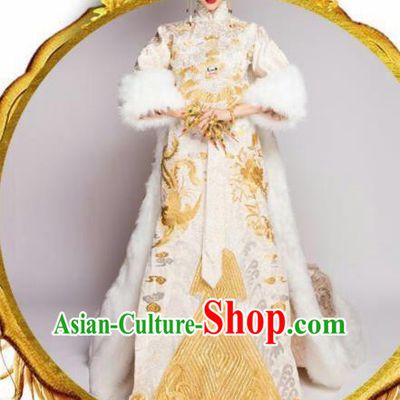 Top Grade Modern Dance Full Dress Stage Performance Embroidered Costume for Women