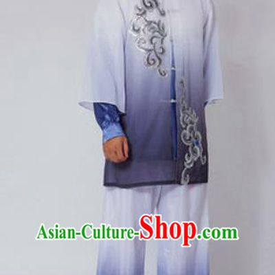 Traditional Chinese Tai Chi Kung Fu Navy Clothing Martial Arts Costumes for Men