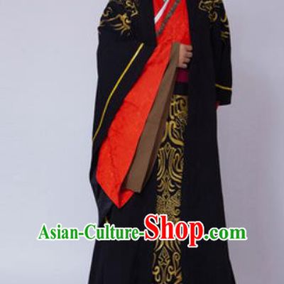 Traditional Chinese Ancient Han Dynasty Emperor Embroidered Costumes for Men