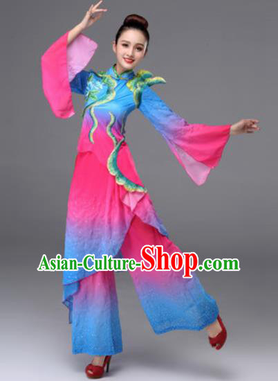Traditional Chinese Fan Dance Folk Dance Costume Classical Yangko Dance Classical Dance Dress Traditional Chinese Fan Dance Folk Dance Costume Classical Yangko Dance Classical Dance Dress