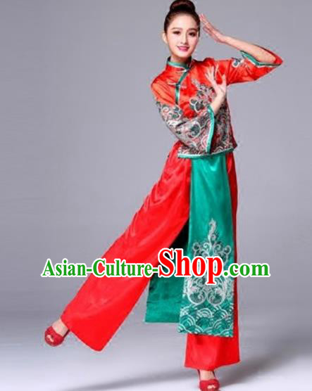 Traditional Chinese Fan Dance Folk Dance Costume Classical Yangko Dance Classical Dance Dress Traditional Chinese Fan Dance Folk Dance Costume Classical Yangko Dance Classical Dance Dress