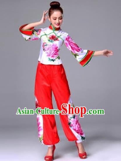 Traditional Chinese Fan Dance Folk Dance Costume Classical Yangko Dance Classical Dance Dress Traditional Chinese Fan Dance Folk Dance Costume Classical Yangko Dance Classical Dance Dress