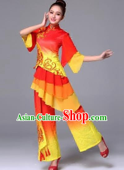 Traditional Chinese Fan Dance Folk Dance Costume Classical Yangko Dance Classical Dance Dress Traditional Chinese Fan Dance Folk Dance Costume Classical Yangko Dance Classical Dance Dress