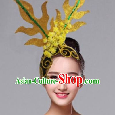 Chinese Traditional Folk Yanko Dance Hair Accessories Classical Dance Headwear for Women