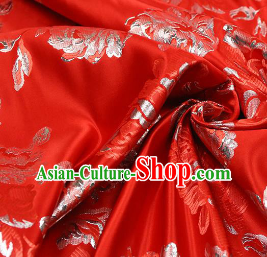 Chinese Traditional Flower Silk Fabric Brocade Embroidered Fabric Dress Material Chinese Traditional Flower Silk Fabric Brocade Embroidered Fabric Dress Material