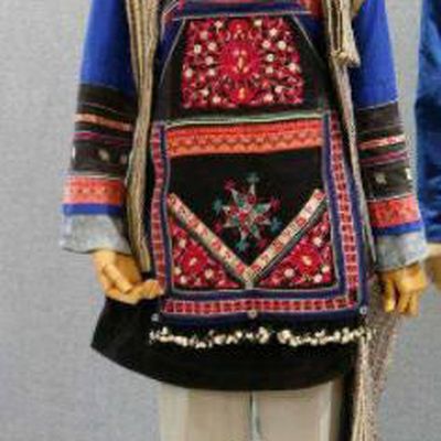 Chinese Traditional Bai Nationality Black Costumes Folk Dance Ethnic Dress for Women