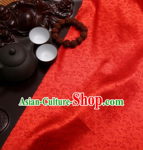 Chinese Traditional Flower Silk Fabric Brocade Embroidered Fabric Dress Material