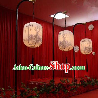 Chinese Traditional Palace Lantern Desk Lamp Ceiling LED Light