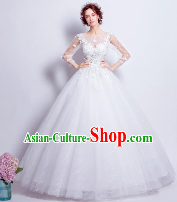 Top Grade Handmade Wedding Costumes Bride Veil Dress Princess Wedding Gown for Women Top Grade Handmade Wedding Costumes Bride Veil Dress Princess Wedding Gown for Women
