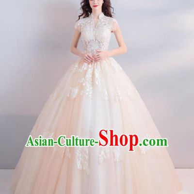 Handmade Top Grade Princess Wedding Dress Fancy Embroidered Wedding Gown for Women