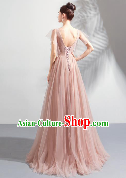 Top Grade Handmade Compere Costume Catwalks Veil Formal Dress for Women