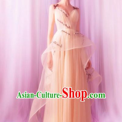 Top Grade Compere Formal Dress Handmade Catwalks Angel Veil Full Dress for Women