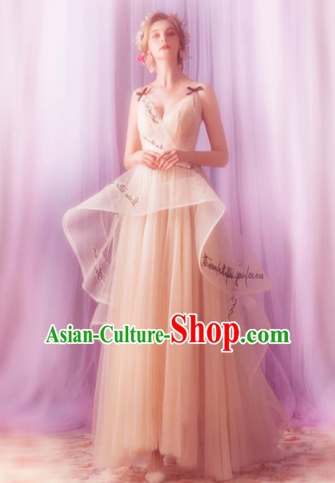 Top Grade Compere Costume Handmade Catwalks Bride Lilac Formal Dress for Women Top Grade Compere Costume Handmade Catwalks Bride Lilac Formal Dress for Women